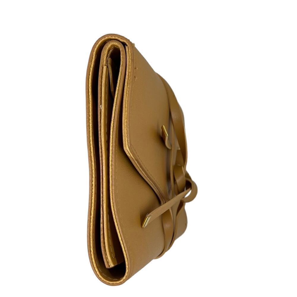Glass Ladder Co Katherine Tech Organizer Roll Up Travel Pouch Camel - Picture 4 of 7